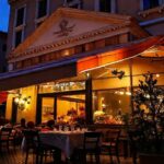 Ristorante italiano a Roma di notte
